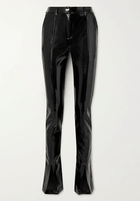 Patent Slim Trousers from De La Vali