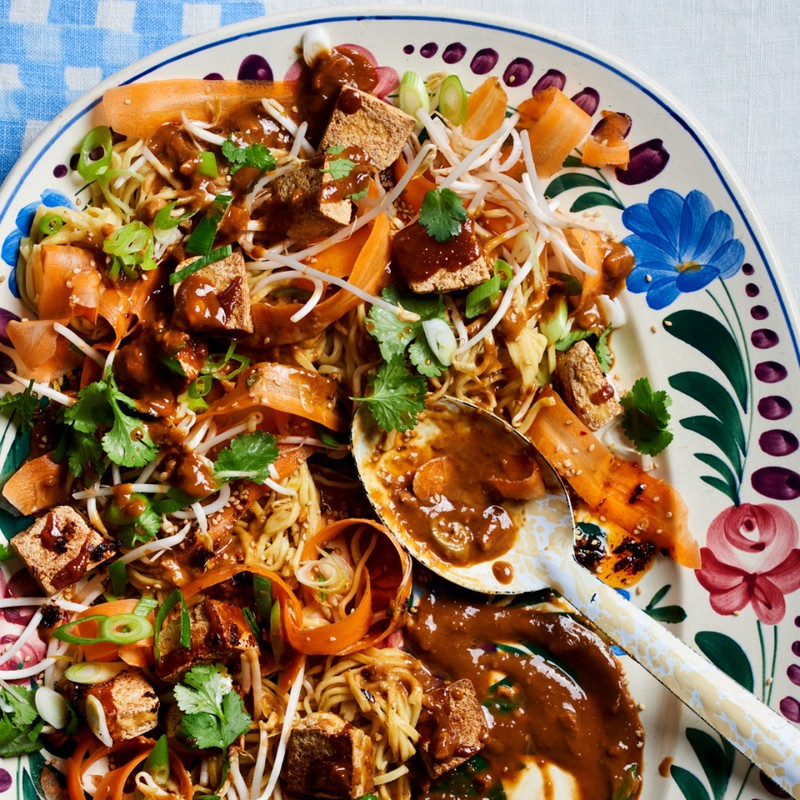 Crispy Tofu & Peanut Noodles