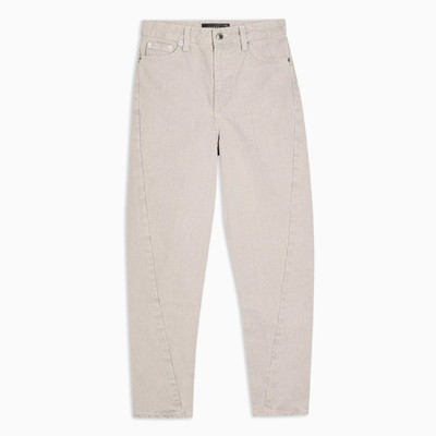 Peach Twist Seam Mom Tapered Jeans