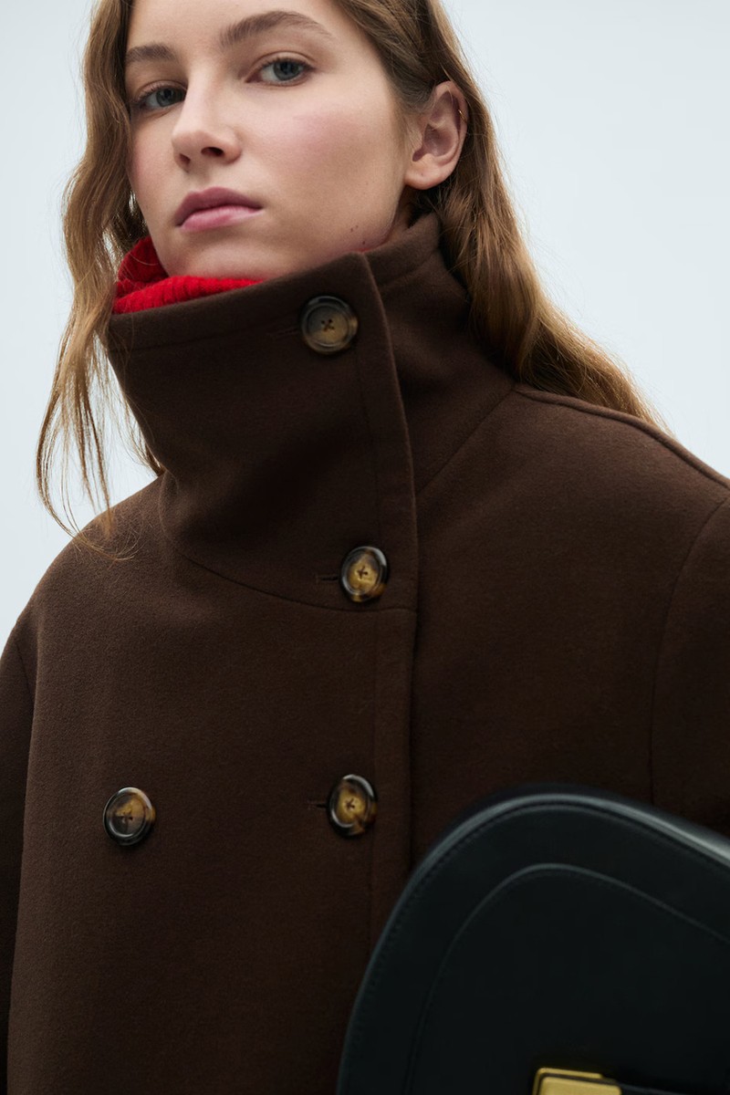 Short Virgin Wool Coat