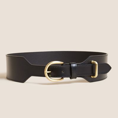 Leather Wide Waist Belt from Marks & Spencer