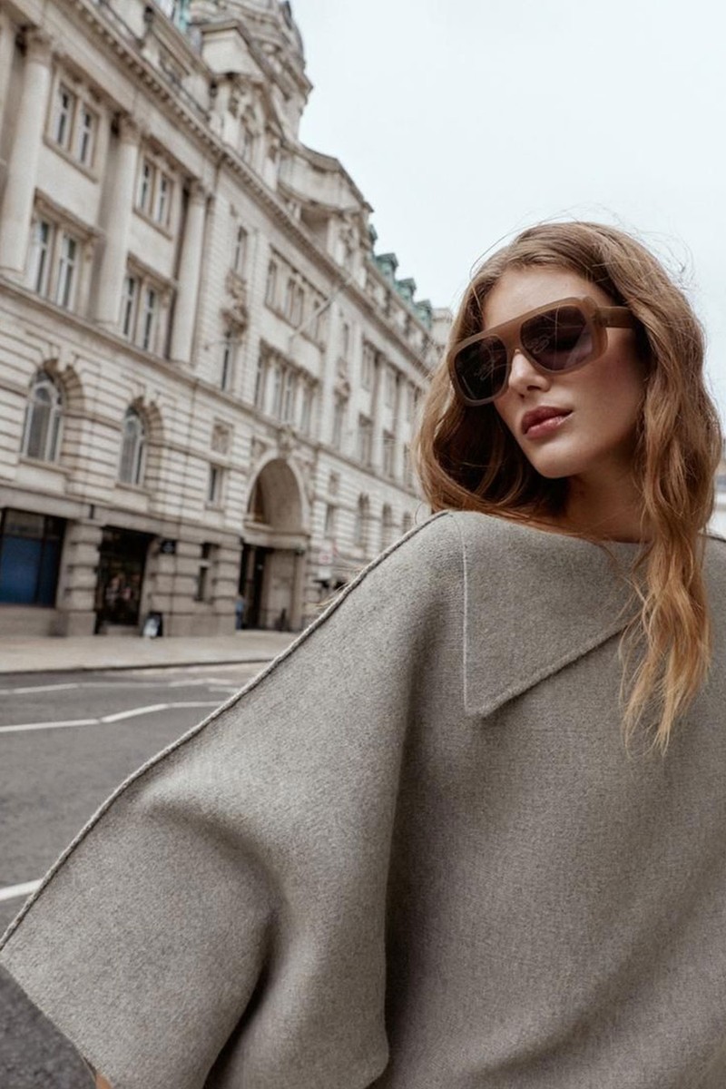 Knit Jumper With Lapel Neck from Zara