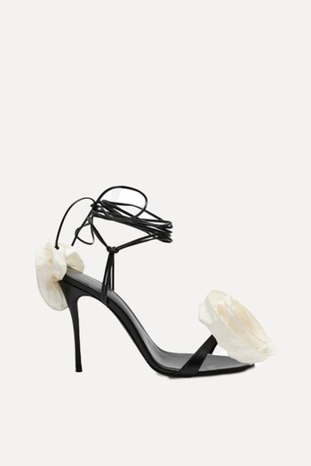 100 Floral-Appliquéd Satin Sandals from Magda Butrym