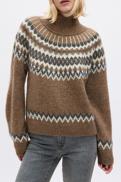 Fair Isle Knit Mock Neck Jumper from GAP