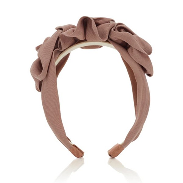 Triple Rosette Silk Faille Headband from Jennifer Behr