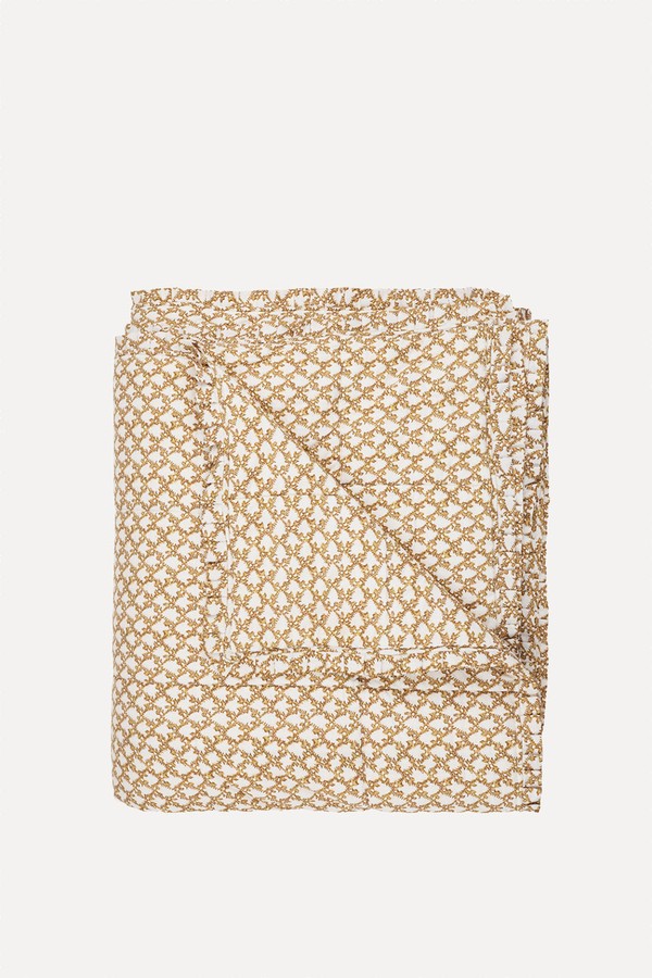 Clara Pleated Quilted Cotton Bedspread from Rebecca Udall