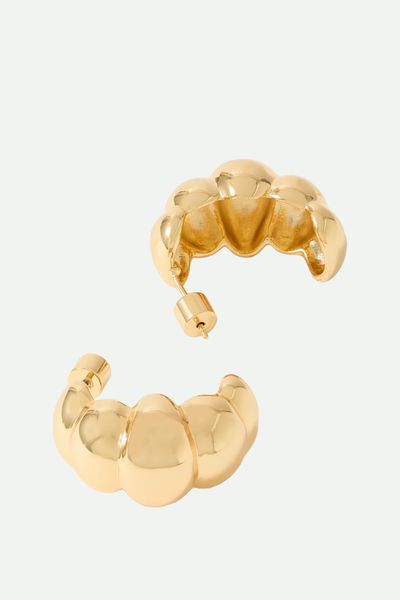Angelina Gold-Plated Hoop Earrings from Martha Calvo