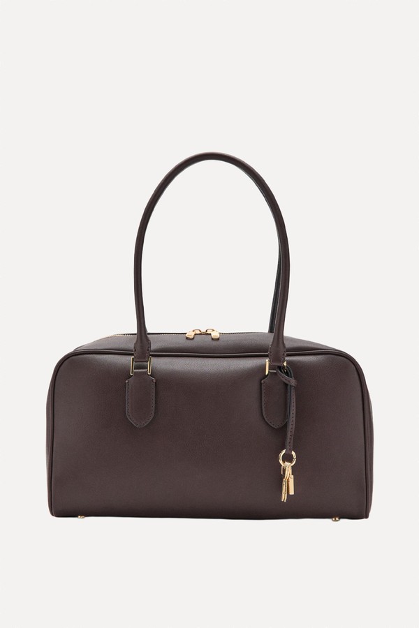 Medium Bowling Bag With Charm Detail from Mango