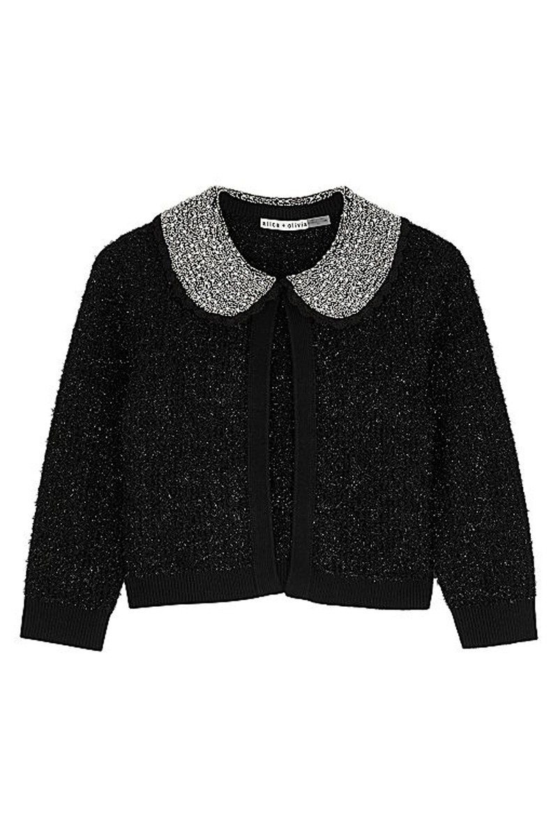 Akira Metallic Knitted Cardigan from Alice + Olivia