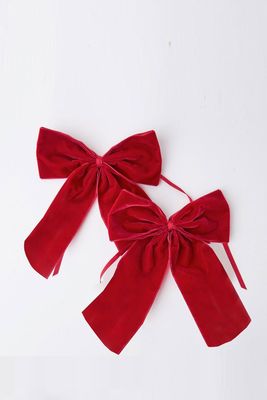 Large Ruby Red Velvet Bow from Mrs Alice
