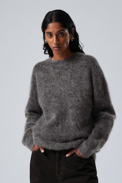 Oversized Knitted Mohair Blend Sweater from Weekday