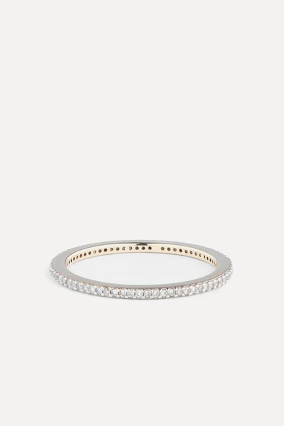 Solid Gold Diamond Full Eternity Band 9-Karat