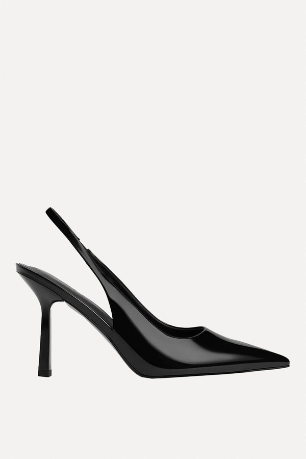 Patent Pointed-Toe Slingback Pumps from Charles & Keith