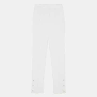 Trousers With Buttoned Hem from Zara