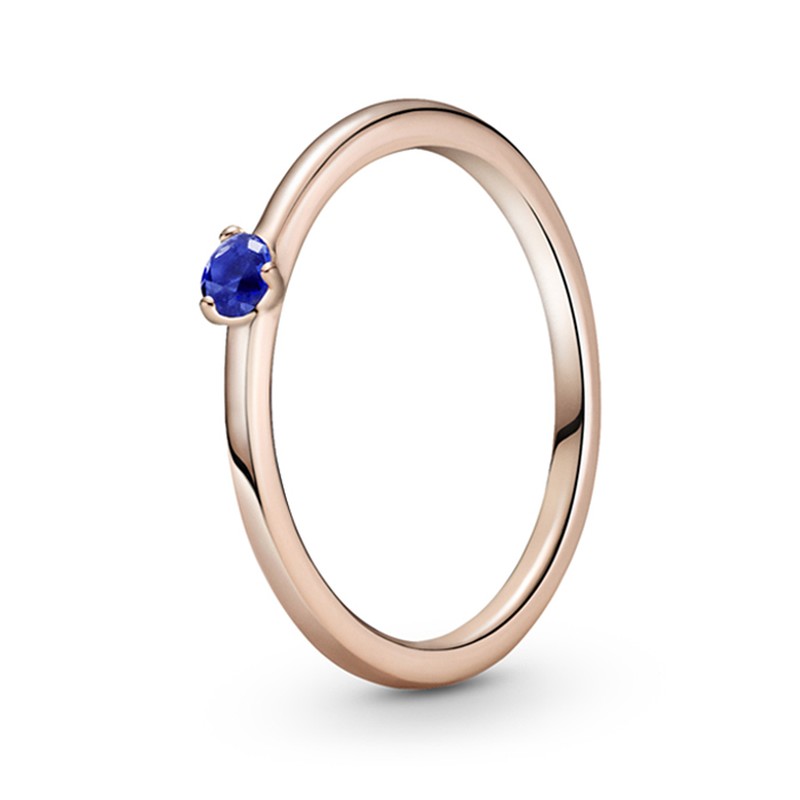 Stellar Blue Solitaire Ring