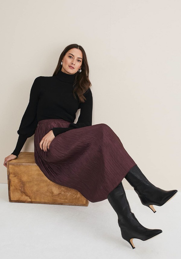 Kate Plisse Midi Skirt