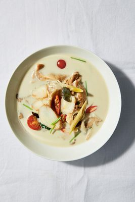 Coconut Soup with Oyster Mushrooms
