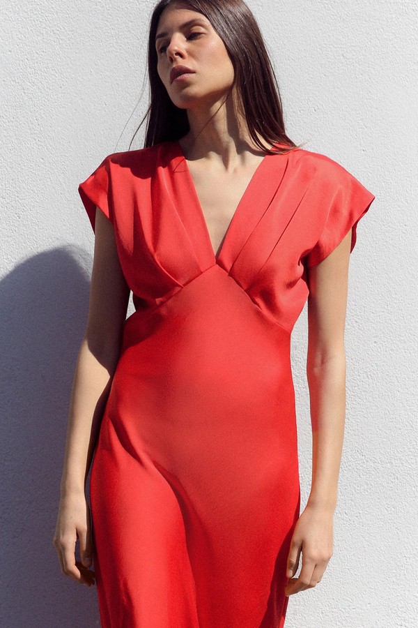 Satin Midi Dress from Zara