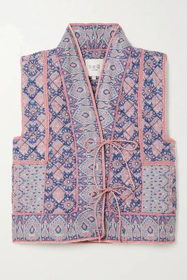 Parker Quilted Printed Cotton Vest from Sea
