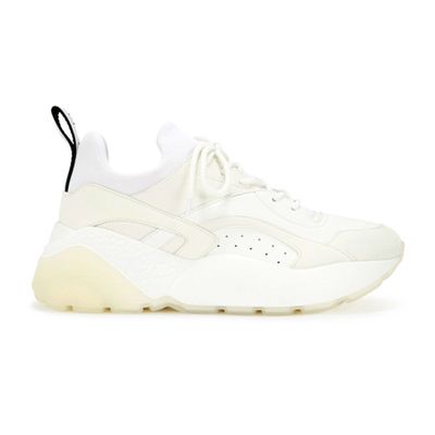 Eclypse Off White Faux Leather Trainers from Stella McCartney