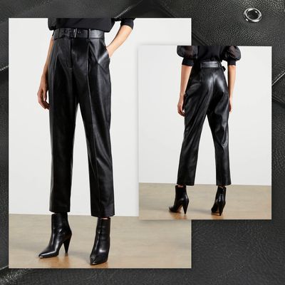 Faydell Faux Leather Belted Trousers, £129