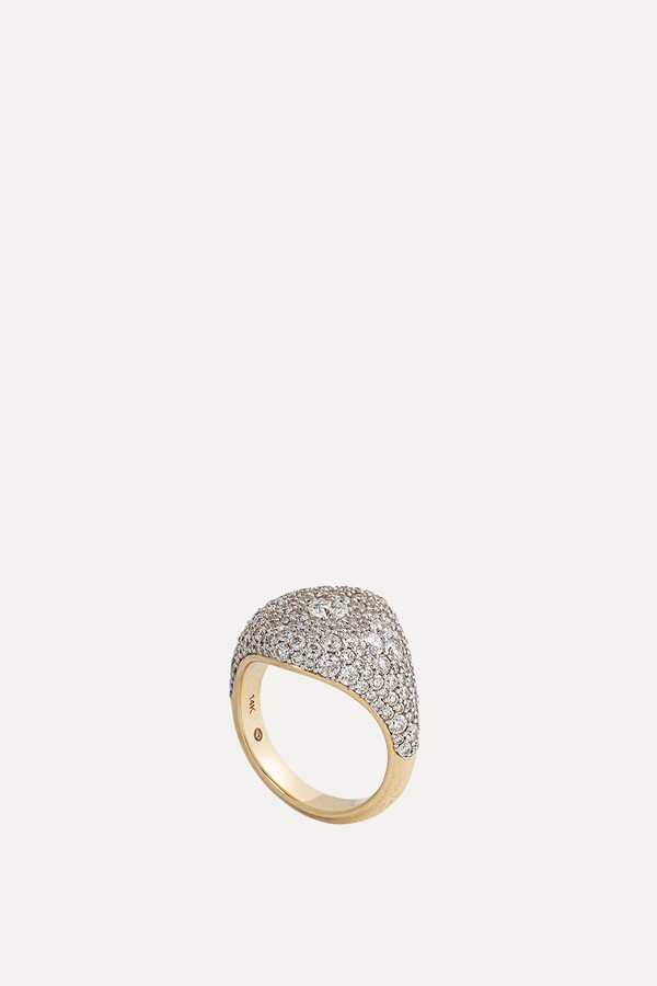 Signature Pavé Signet Ring from Lucy Delius