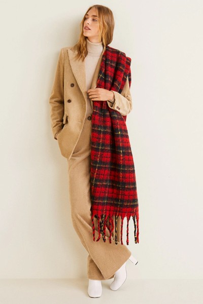 Plaid Scarf from Mango