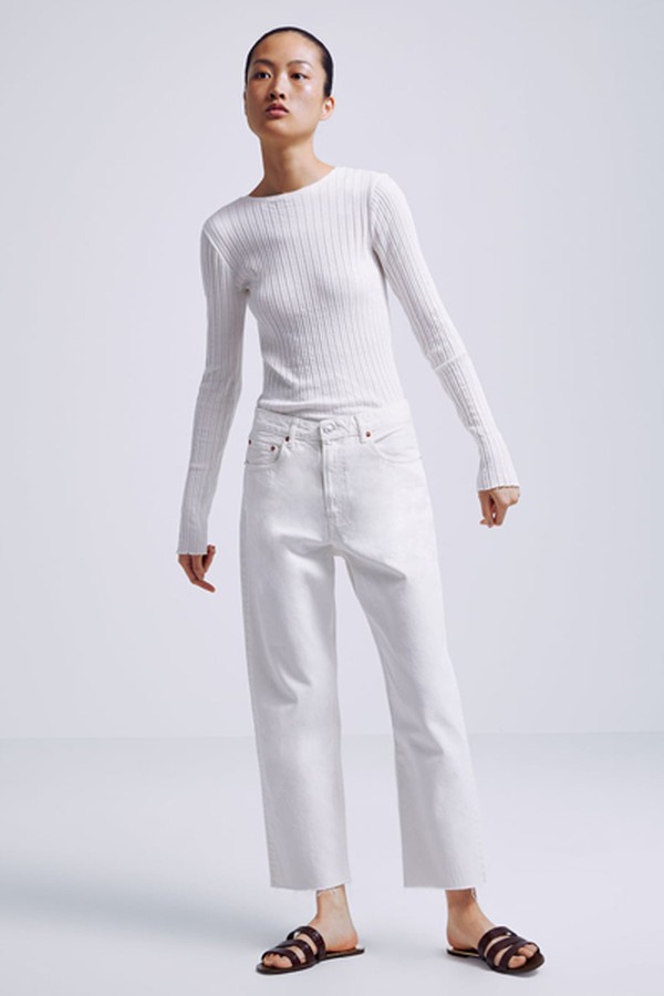 Jeans ZW Premium Straight Cropped from Zara
