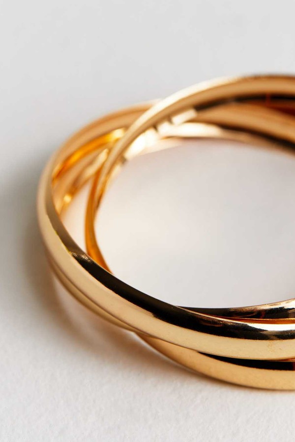 3 Pack Gold Bangles from New Look