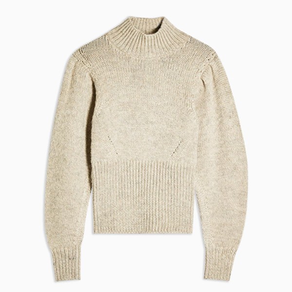 Banana Sleeve Funnel Neck Jumper