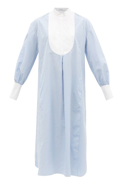 Striped Organic-Cotton Poplin Shirt Dress from Another Tomorrow