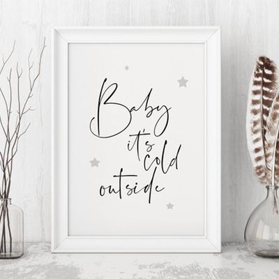 'Baby It's Cold Outside' Christmas Print from Little Print Paper Co.