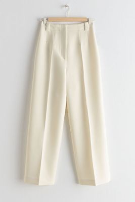 High Waisted Wool Blend Trousers from & Other Stories