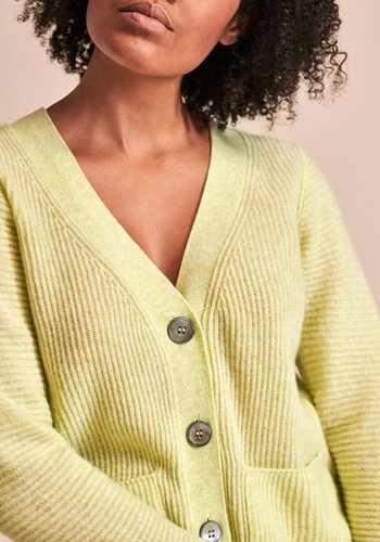 Organic Cashmere Ribbed Cardigan from Pure Collection