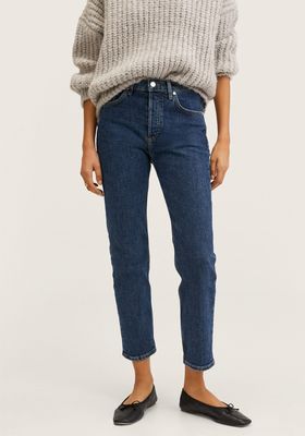 Medium-Waist Cropped Slim-Fit Jeans from Mango