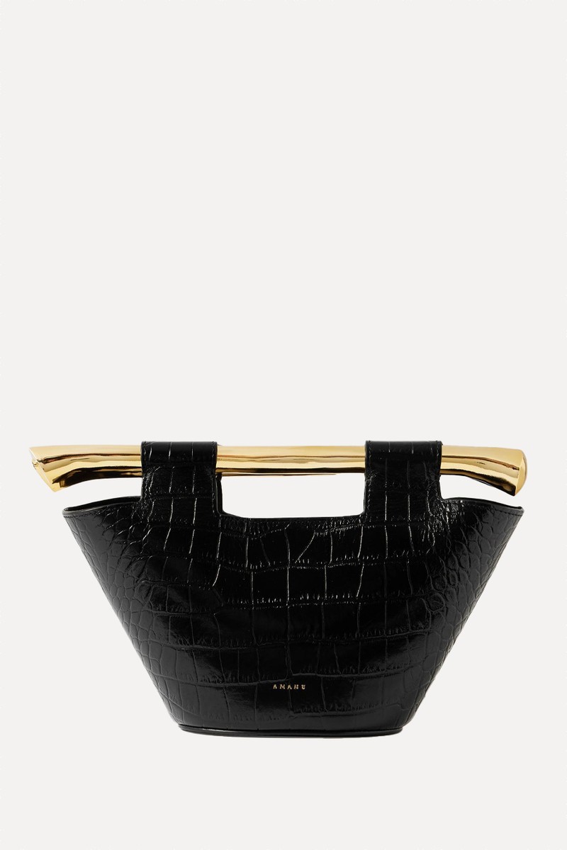 Madagascar Mini Croc Effect Leather Tote from AMANU