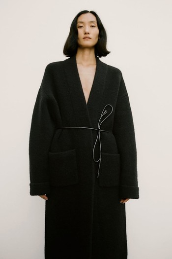 Belted Wool Blend Coat