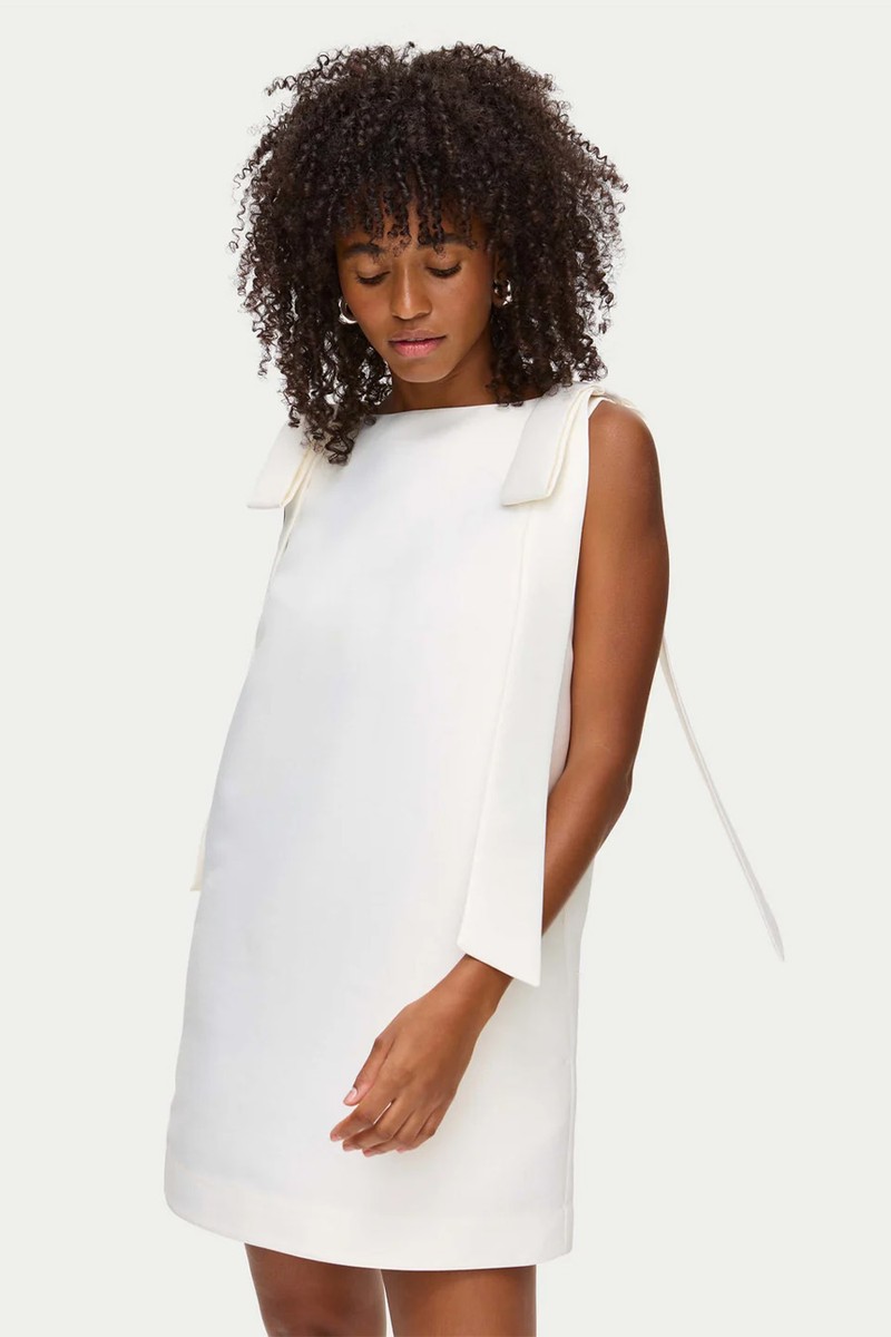 Fern Bow Satin Mini Dress from Aligne