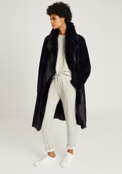 Demi Longline Shearling Coat