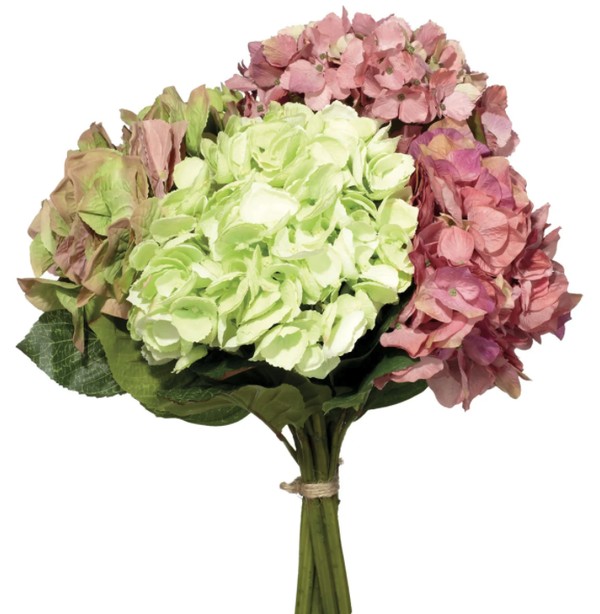 Faux Mophead Hydrangeas Bunch from Oka