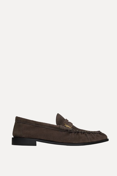 Le Loafer Suede Penny Loafers from Saint Laurent