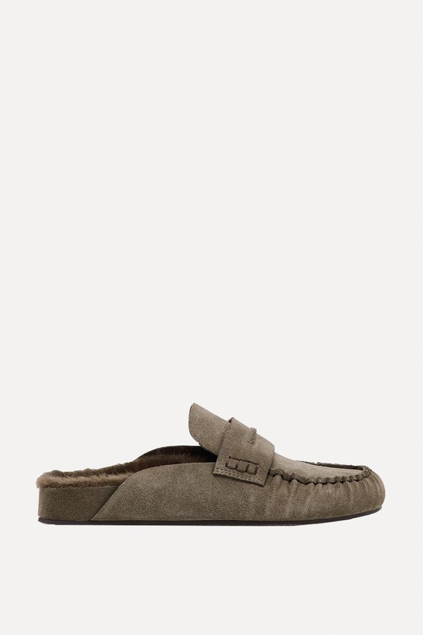 Leather Slingback Clogs