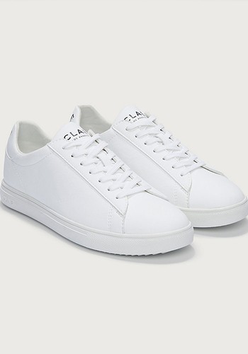 Triple-White Bradley Vegan Trainers from CLAE 