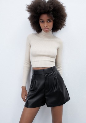 Faux Leather Bermuda Shorts, £25.99 | Zara