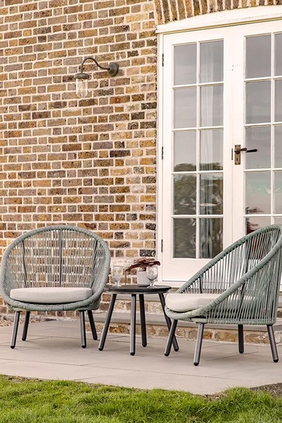 Gallery Direct Laira 2-Seater Garden Bistro Table & Chairs Set