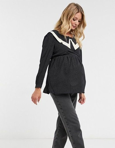 Maternity Peplum Blouse from Mamalicious