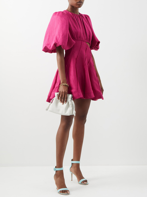 Admiration Asymmetric Cutout Linen Blend Dress  from Aje