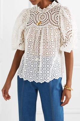 Lenna Broderie Anglaise Cotton Blouse from Ulla Johnson