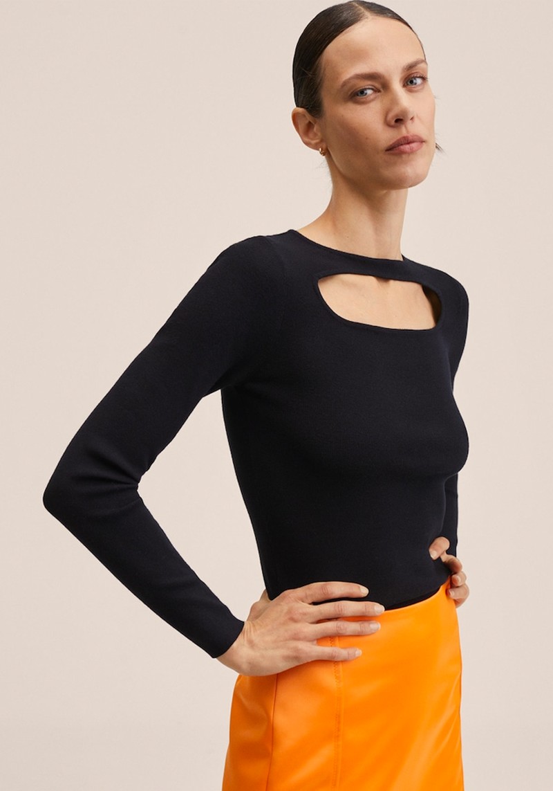 Cut-Out knitted Sweater from Mango