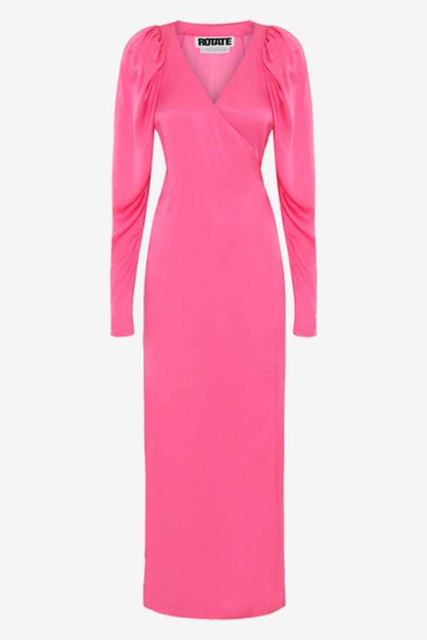 Satin Wrap Maxi Dress from Rotate Birger Christensen